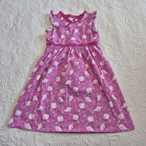 Tea Collection girls dress size 10 light purple & white lantern print VGUC